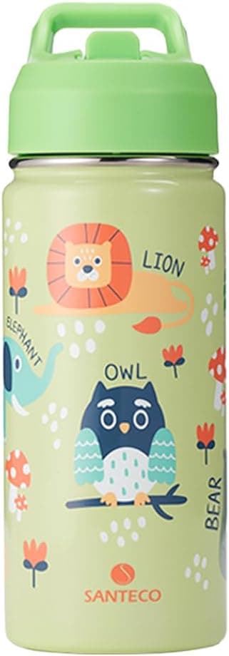 Imagen de SANTECO Botella infantil isotérmica 500ml con pajita 🚰 en OfertitasTOP