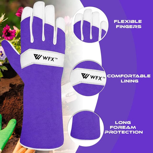 Thumbnail 1 de WFX guantes de jardinería largos S cuero Morado