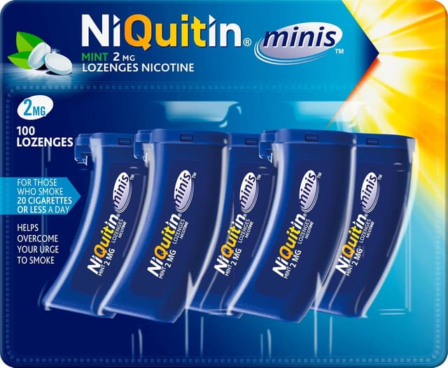 Imagen de NiQuitin Minis 2 mg mint lozenges 100 pack 🍬 en OfertitasTOP