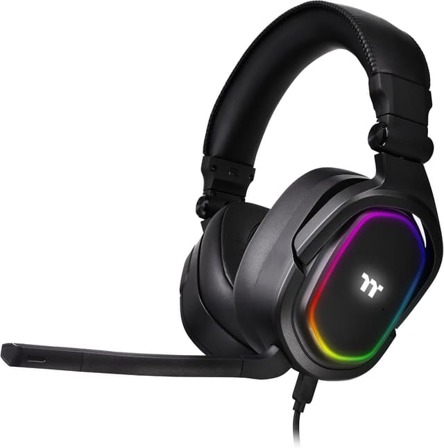 Detalle de Thermaltake Argent H5 RGB 7.1 Surround Gaming Headset (50mm Hi-Res Drivers) with Detachable Mic