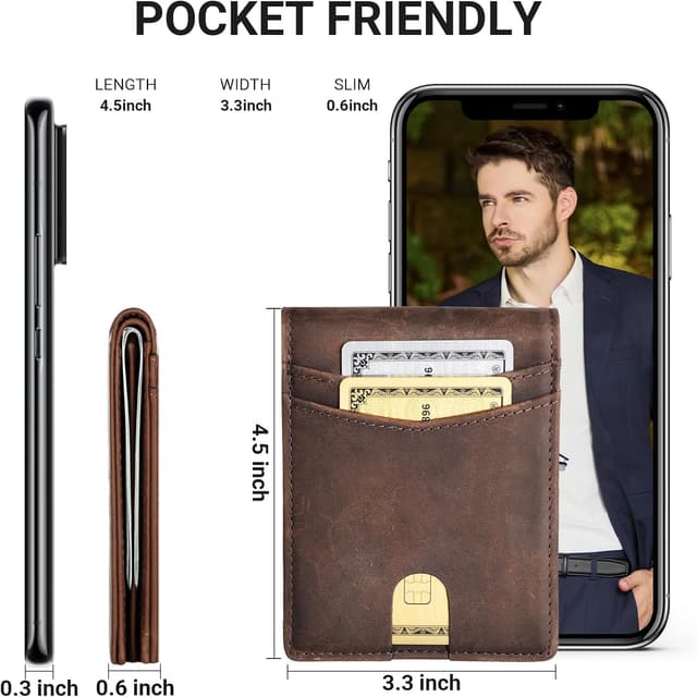 Detalle de Vatan Wallet slim RFID wallet for 15 cards