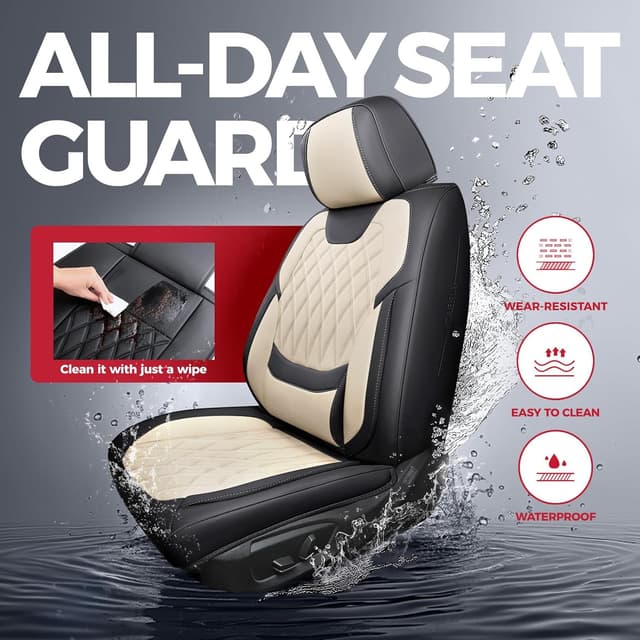 Thumbnail 4 de FREESOO Leather Car Seat Covers Full Set