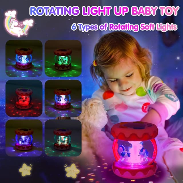 Thumbnail 4 de Unicorn Carousel Rotating Projector Light Up Toy ðŸŽ