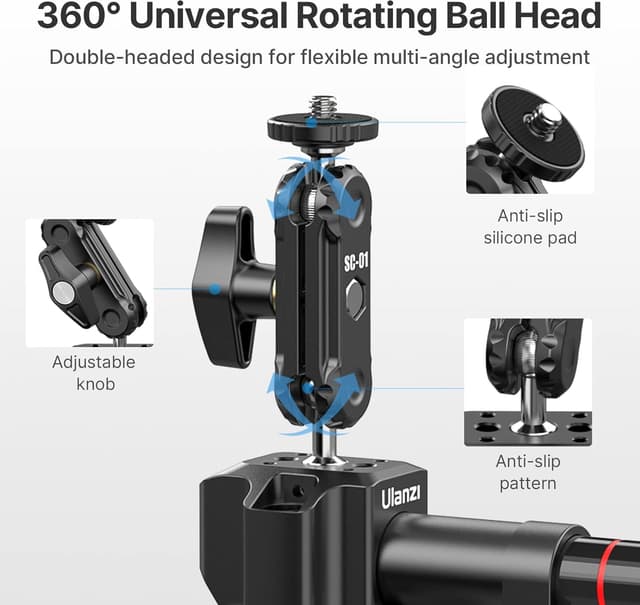 Detalle 2 de ULANZI SC-01 Saugnapfhalterung 3"