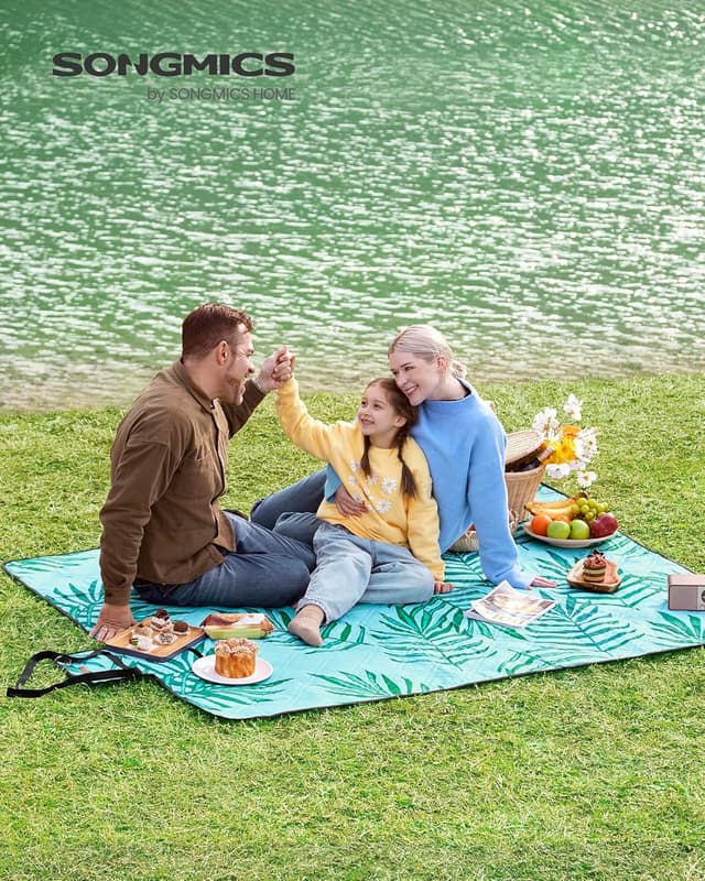 Detalle de SONGMICS Coperta Picnic 200 x 150 cm pieghevole impermeabile lavabile GCM001Q01