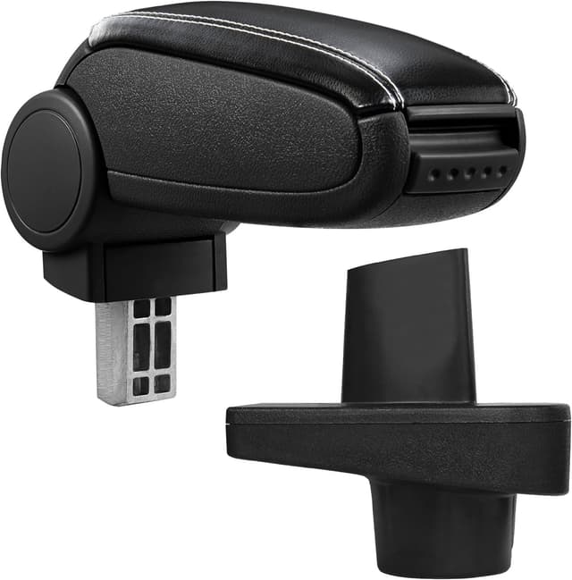Detalle de Accoudoir central escamotable avec compartiment (cuir-synthétique noir) pour Renault Clio IV et Captur