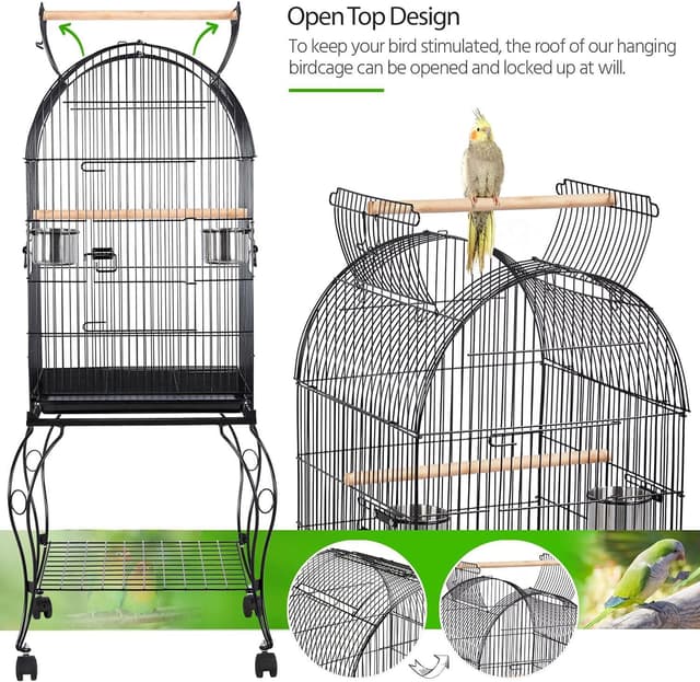 Thumbnail 5 de Yaheetech 150cm Parrot Cage with Stand