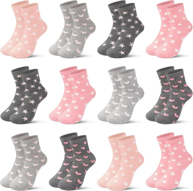 Thumbnail 6 de Libella calzini da ginnastica per bambini (12 paia) a pois e righe colorati