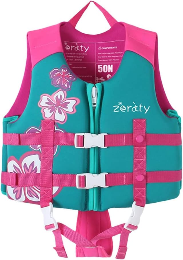 Detalle 2 de Zeraty Toddler Neoprene Swim Vest Kids Float Jacket (20–80 lbs) with Dual Adjustable Safety Straps
