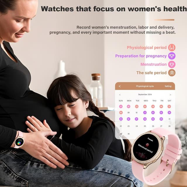 Thumbnail 2 de RifePhi 2025 Reloj Inteligente Mujer 🌸, 1,32", Luces y Salud