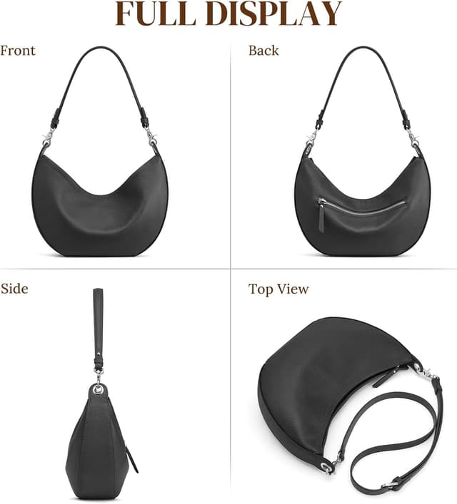 Thumbnail 6 de S-ZONE hobo crossbody leather bag for women