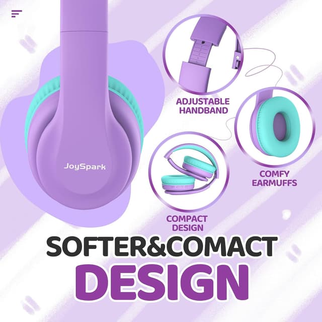 Detalle de JoySpark Kids Bluetooth Headphones 60h