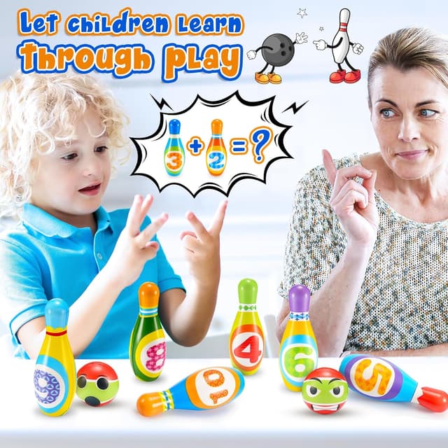 Detalle de Adeokay Bowling Set 12-teilig für Kinder