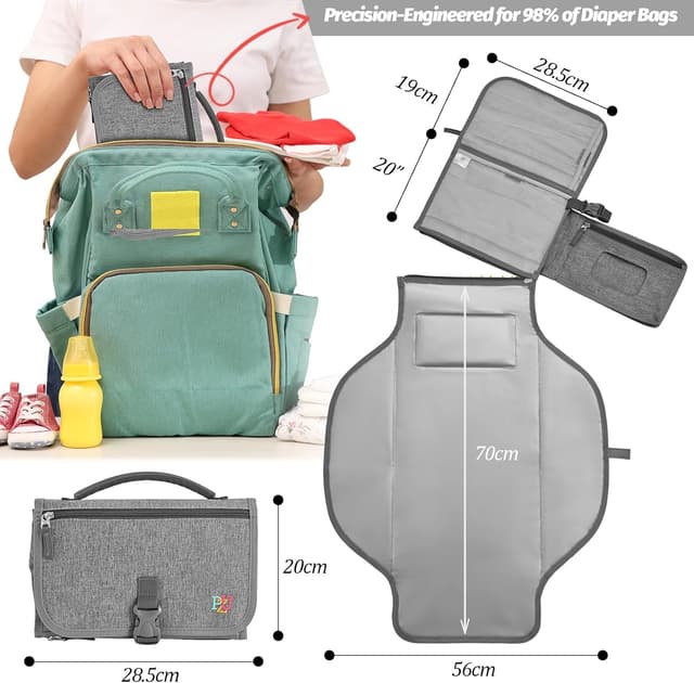 Thumbnail 1 de Portable Baby Changing Mat with Wipe-Pocket and Head Cushion