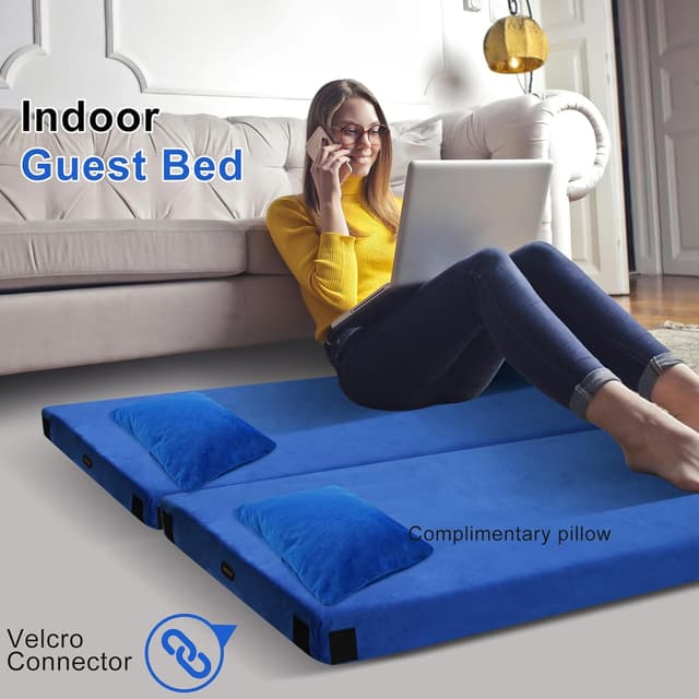 Thumbnail 6 de Memory Foam Camping Mattress Pad for Adults — Waterproof, Non-Slip Roll-Up Floor Sleeping Mat