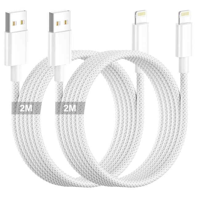 Detalle de Cable iPhone 2M 2Pack MFi carga rápida