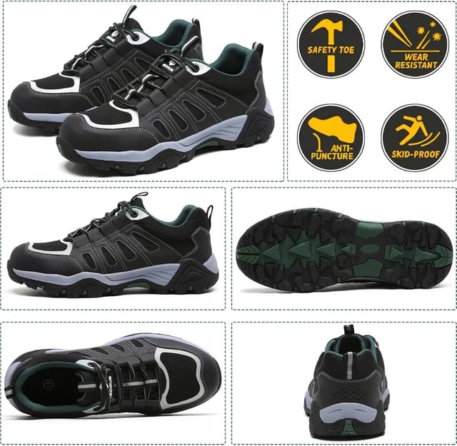 Detalle de ISOOUS Scarpe antinfortunistiche con punta in acciaio leggere e traspiranti (uomo/donna)