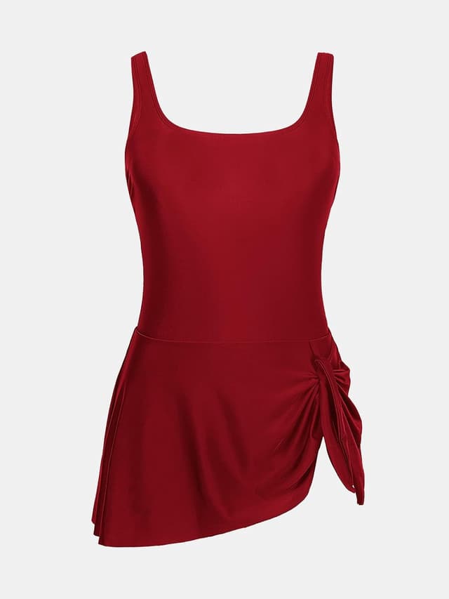 Detalle de CUPSHE Costume da bagno intero donna con scollo rotondo, spalline larghe e nodo