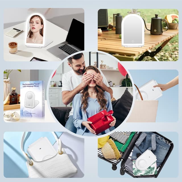 Thumbnail 6 de FUNTOUCH Rechargeable Travel Makeup Mirror with Lights