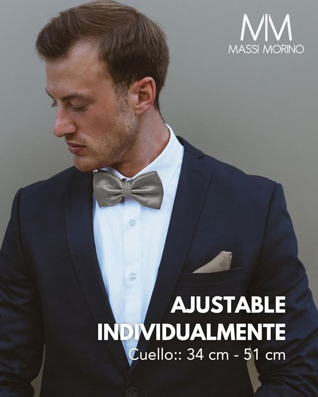 Thumbnail 2 de Massi Morino Pajarita ajustable 34–51 cm con pañuelo
