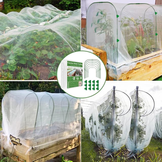 Detalle 1 de WYRJXYB Garden Netting Kit, 3 x 9 m pest barrier