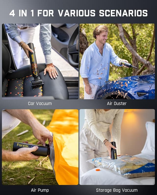 Detalle 2 de Fanttik Slim V8 APEX 19000Pa Car Vacuum 🧹