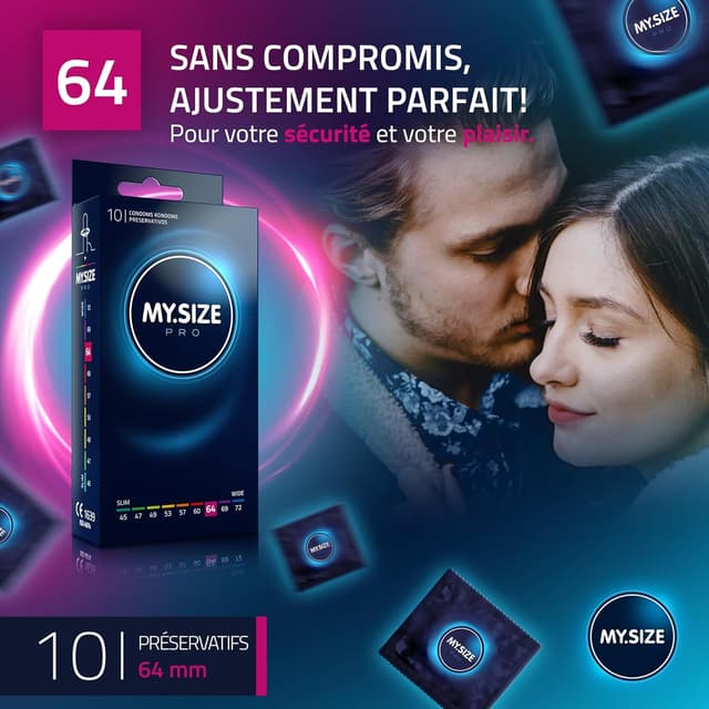 Detalle 2 de MY.SIZE PRO 10 Préservatifs ÉLITE taille 6 64 mm