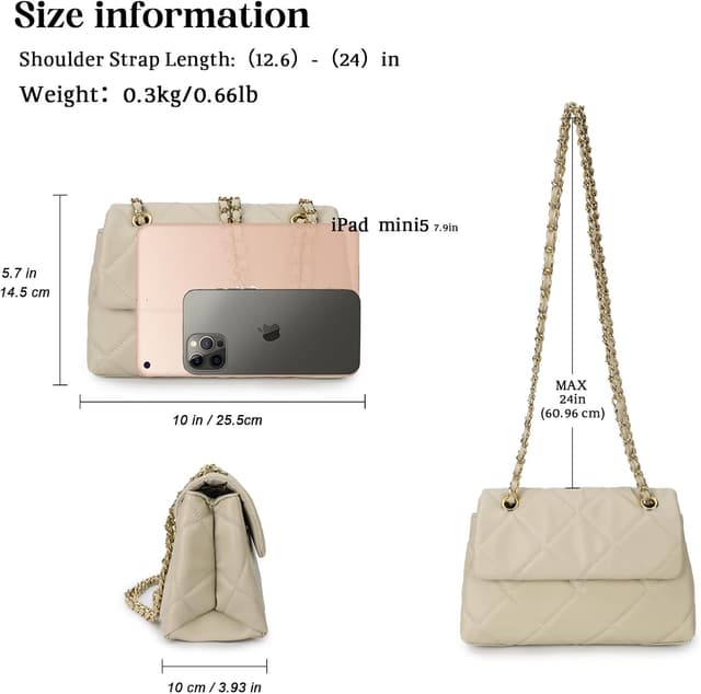 Thumbnail 2 de Gladdon Sac bandoulière matelassé 25,5 cm