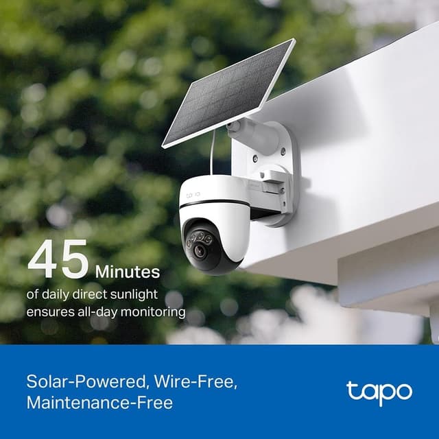 Detalle de Tapo TC90 2K solar security camera kit