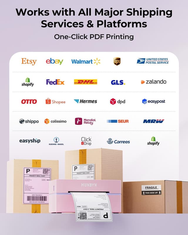 Thumbnail 6 de MUNBYN 130B Bluetooth Thermal Label Printer 4x6