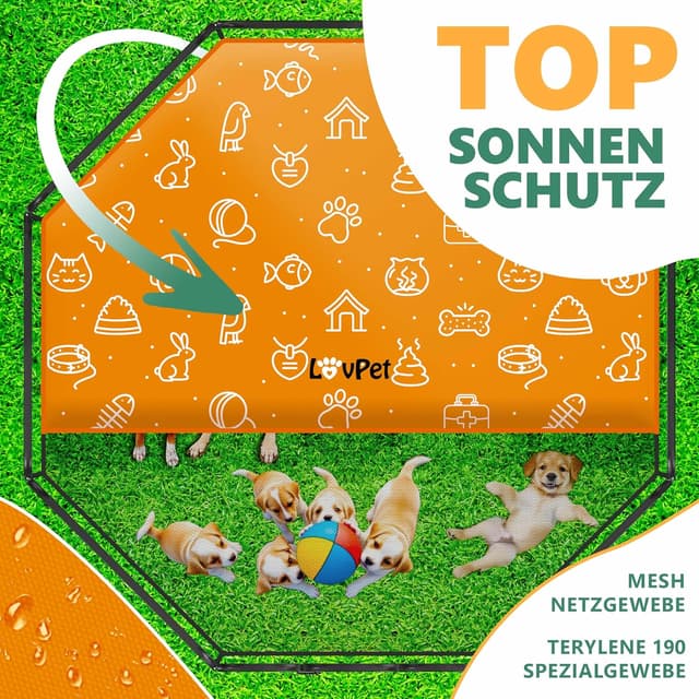 Thumbnail 3 de LovPet Welpenlaufstall Hundelaufstall XXL 8x80x80 cm