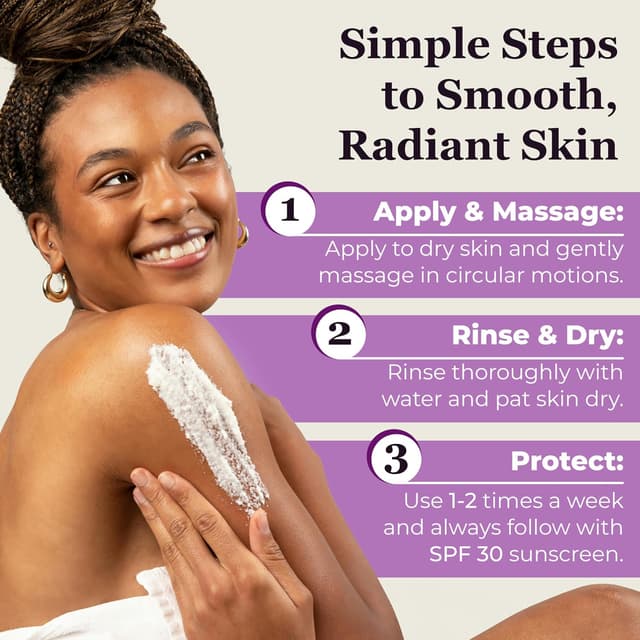 Detalle de DERMAdoctor KP Bump Eraser Body Scrub (10% AHAs + PHAs) for Keratosis Pilaris, Glycolic & Lactic Exfoliation, 8 fl oz