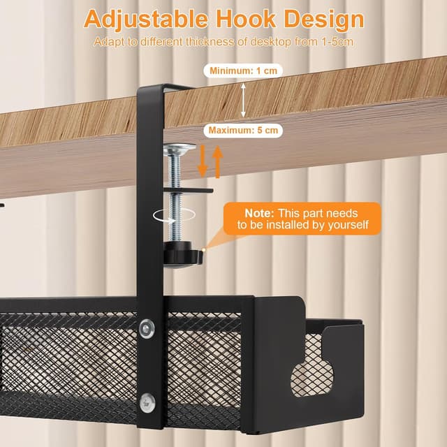 Detalle 2 de Cozary Organizador de Cables Escritorio 34x12,7x20,5 cm