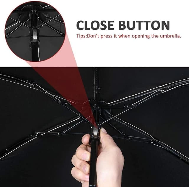 Detalle de Vicloon mini ombrello portatile pieghevole antivento con protezione UV
