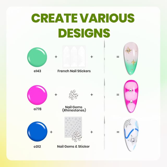 Detalle 2 de Beetles Gel-Nagellack-Set mit UV-Licht 32 Farben