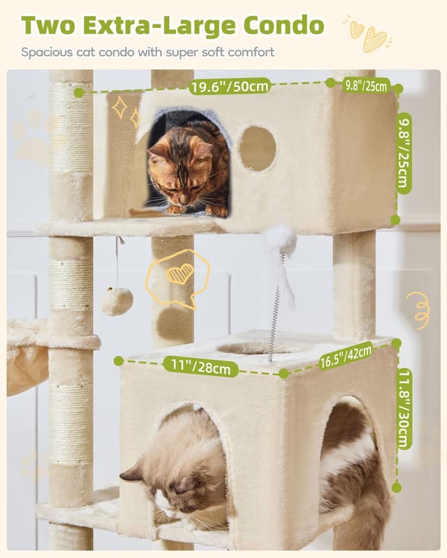 Thumbnail 3 de Taoqimiao Rascador para Gatos Grandes 193cm