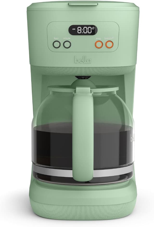 Detalle de bella 12 Cup Programmable Coffee Maker with LCD Display, Auto Shutoff, 900W (Seaglass)
