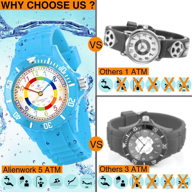 Thumbnail 4 de Alienwork Montre Pédagogique Apprendre l'Heure