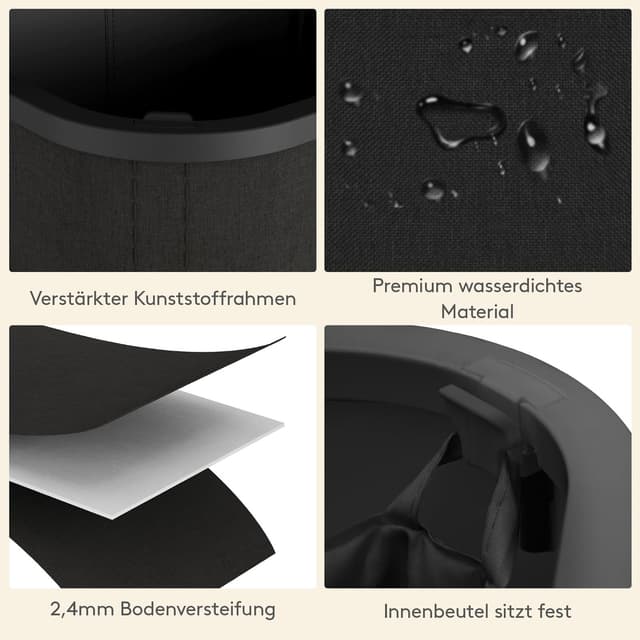 Thumbnail 5 de Lifewit Wäschekorb 145 L mit Deckel