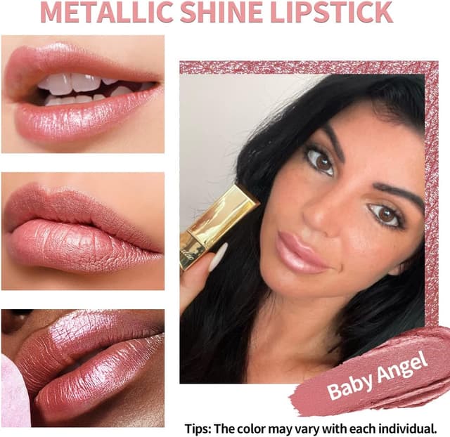 Thumbnail 6 de Oulac Rossetto Metallizzato Lucido Rosa 3D “13 Baby Angel” – rossetto glitter senza profumo, vegan