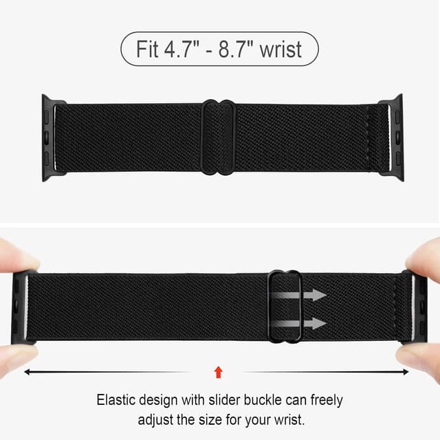 Detalle 2 de CCnutri 4 Pack Stretchy Nylon Watch Strap