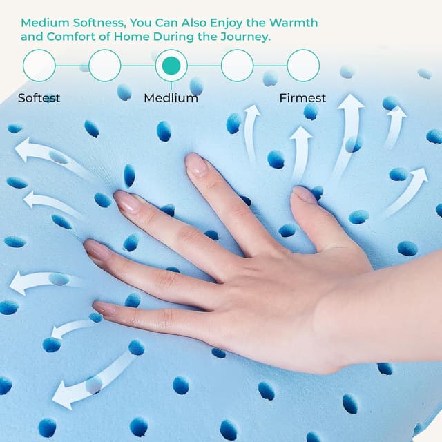 Thumbnail 2 de PEUJEW Reisekissen Memory-Schaum S Dunkelgrau