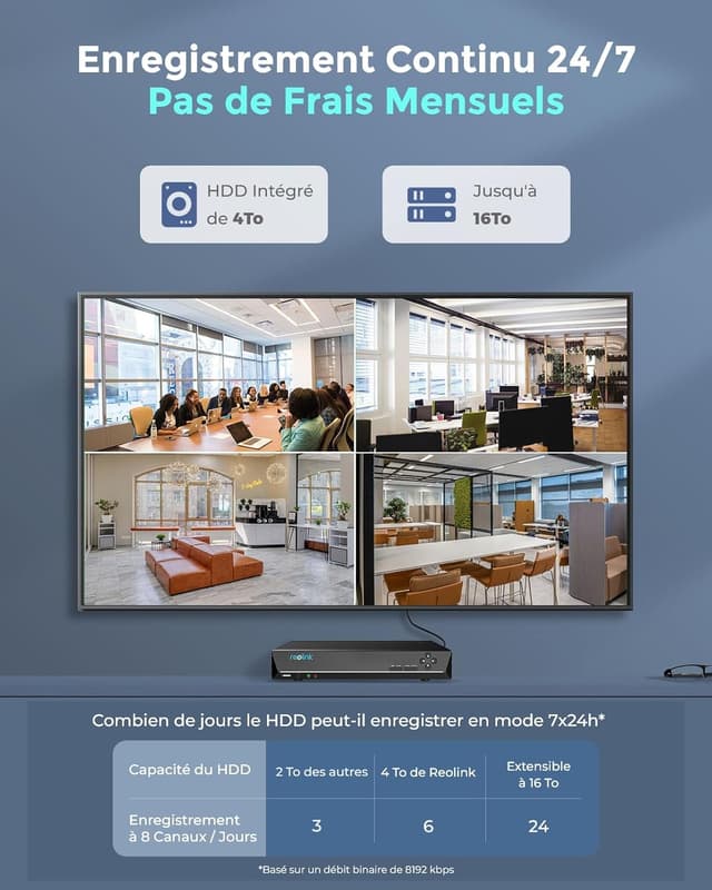 Thumbnail 4 de Reolink RLK16-1200D8-A Kit 12MP PoE