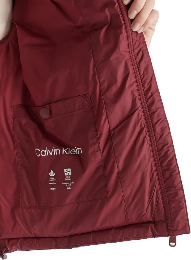 Detalle de Calvin Klein Women’s Essential Mid Weight Puffer Jacket with Hood