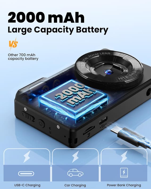 Detalle de Digital Camera 64MP Compact 4K with 32GB