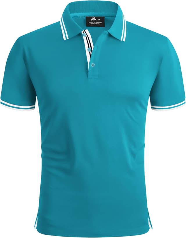 Detalle de SwissWell Poloshirt Herren Kurzarm atmungsaktiv mit 4-Wege-Stretch für Golf, Tennis und Freizeit