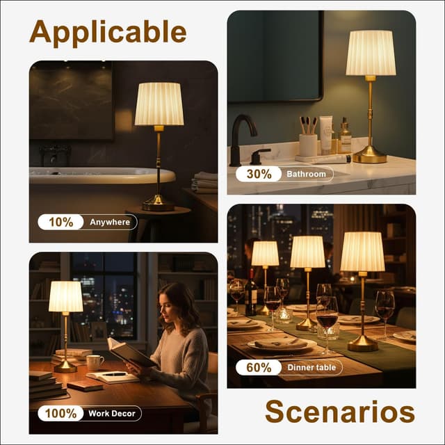 Thumbnail 5 de SAIWEYA Cordless Table Lamp 5200mAh