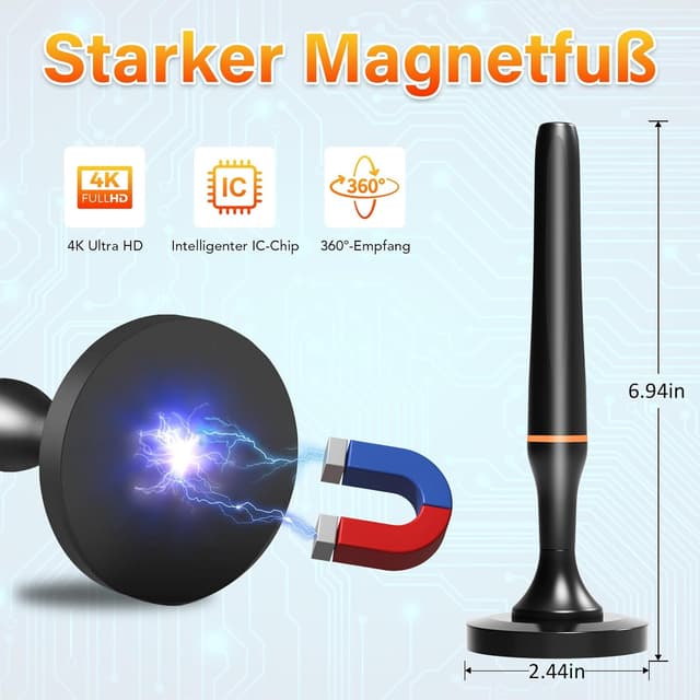 Thumbnail 5 de DVBT2 Zimmerantenne 2,5 m Kabel