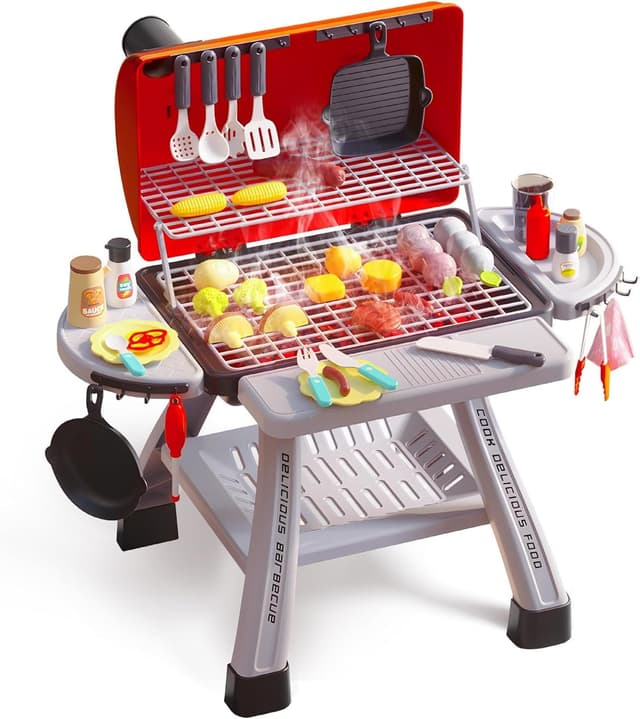 Detalle de CUTE STONE BBQ Grill Playset for Kids (Age 3+) with lights, sound and smoke effect