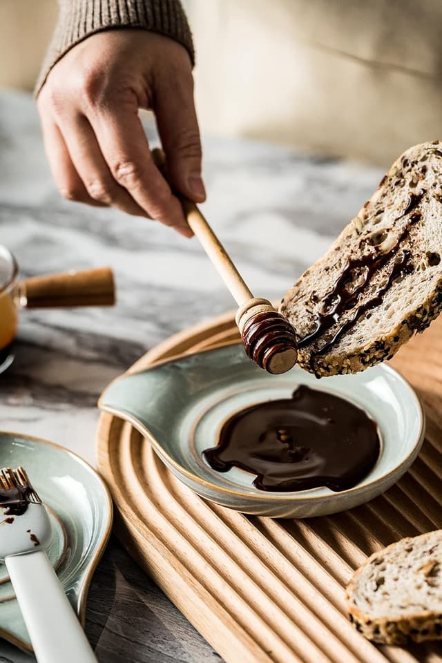 Thumbnail 6 de LAUCHUH 5" Large Ceramic Spoon Rest (Heat-Resistant Utensil Holder) in Unique Gray